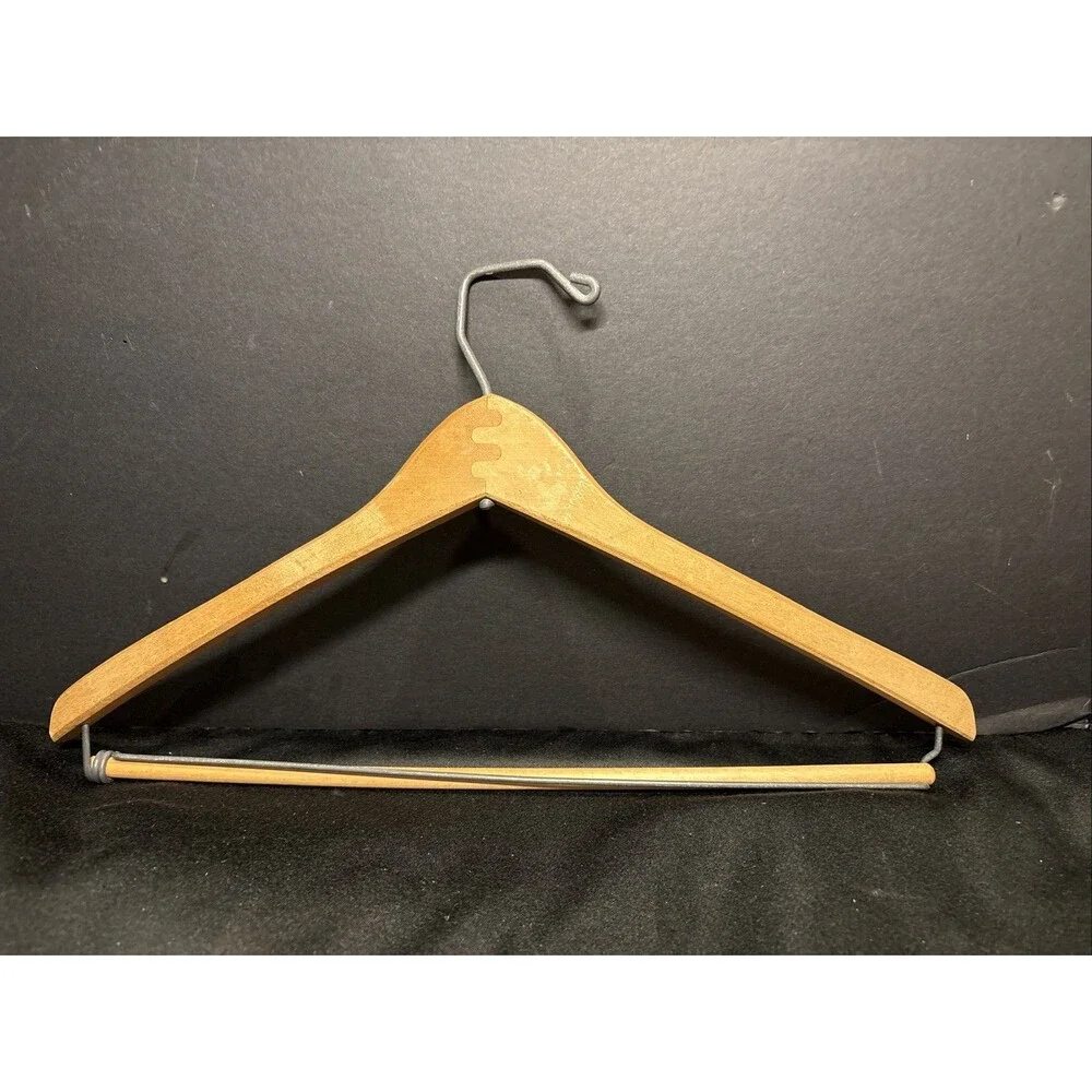 Lot of 3 Vintage Adult Size Wooden Hangers with 2 Different Kinds Wood Hangers